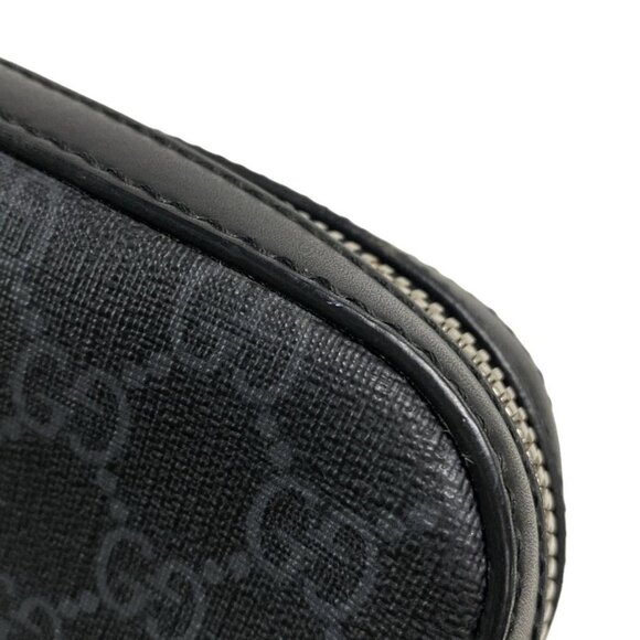 GUCCI GG Supreme Messenger Bag Black Gray Multi PVC Leather - 762-073125 - Picture 8 of 14